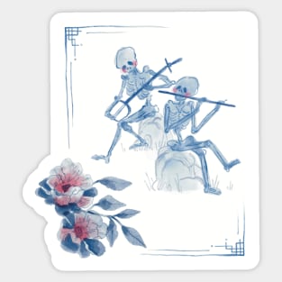 Skeleton Musicians Sticker